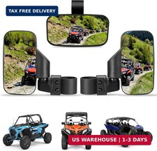 KEMIMOTO UTV Side Mirrors And Center Mirror with 1.6" to 2" Roll Bar Cage, Adjus