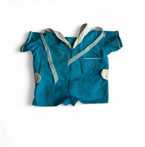 Vintage Cabbage Patch Kids Doll Clothes One Piece Sailor Suit Blue Anchor