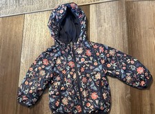 Columbia Reversible Floral Print Jacket Size 2T Girls Hood