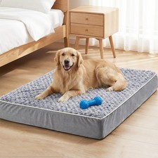 Orthopedic XL Dog Bed Waterproof Washable Anti Slip Egg Crate Foam 42x30" Grey