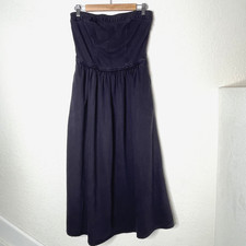 YFB Strapless Denim Dress Smocked Size M Blue