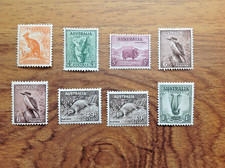 Australia 1949 Wildlife Definitives &ndash; incl. 1/ Lyrebird High Value &ndash; 8 MH Stamps