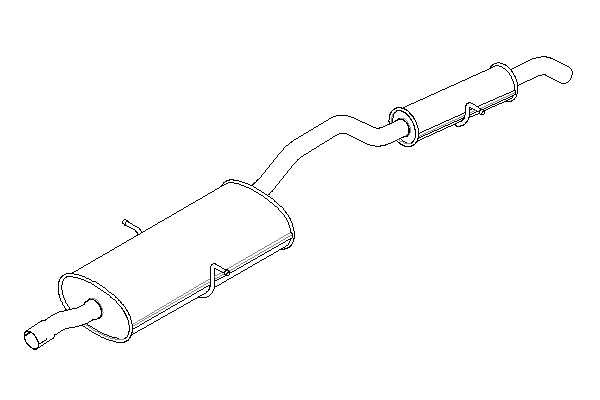 Klarius Auspuff Mitteltopf für Chrysler Voyager III-image
