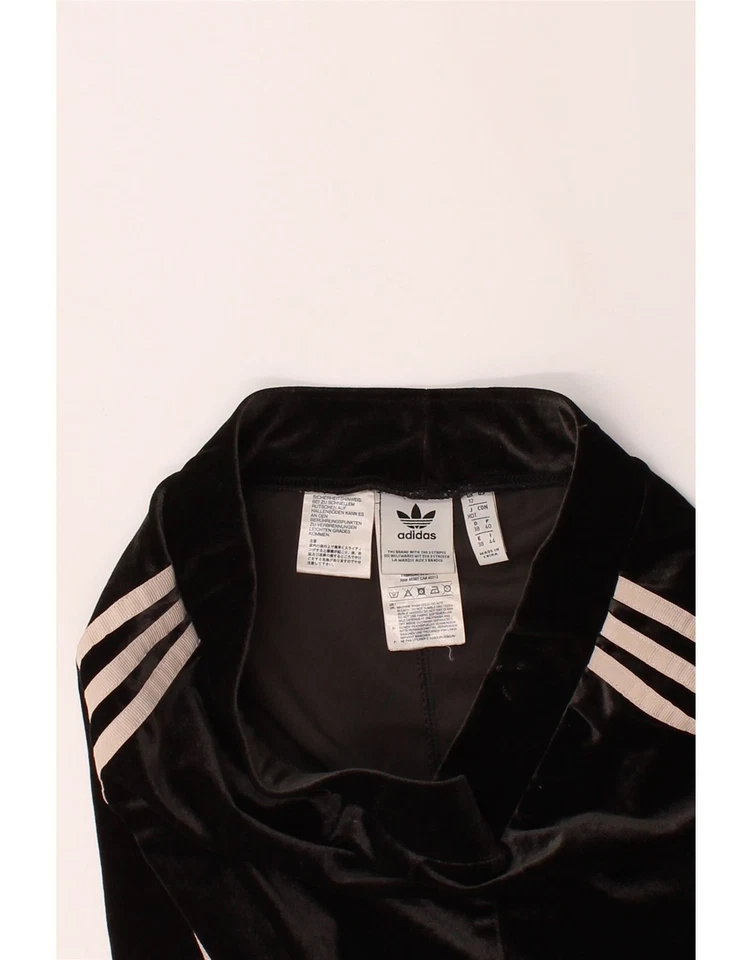 ADIDAS Womens Velour Leggings UK 12 Medium  Black Polyester DB01 - Image 3 of 3