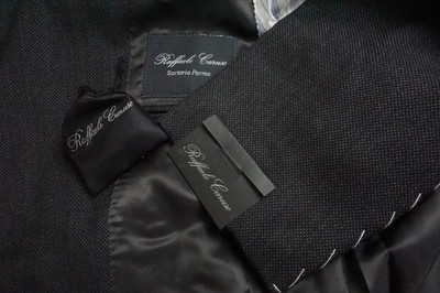 Raffaele Caruso Sartoria Parma Gray Woven Wool 2Pc Suit Jacket Pants 38R NEW