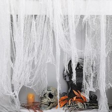 400"x 30" Halloween Spooky Cloth, White Large Size Scary Creepy Cloth