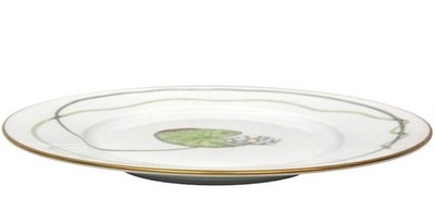 Hermes Dinner Plate Nile Green Lotus Floral Tableware Dish Tray