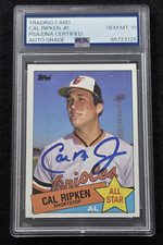 1985 CAL RIPKEN JR. Signed Topps Baseball Card-BALTIMORE ORIOLES-PSA 10 Auto