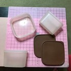 5 pc. Tupperware Food Storage Containers Set Clear Brown