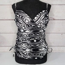 Love Your ASSETS by Sara Blakely, Spanx Tankini  Swim Top Size XL Zebra Print