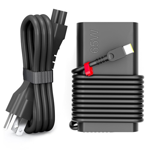 2025 New Slim 65W USB C Laptop Charger for Lenovo Thinkpad/Yoga/Chromebook Co...