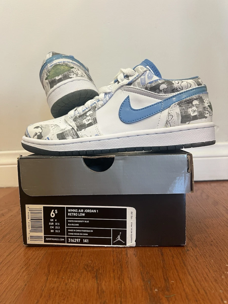 Jordan 1 Retro Low University Blue W for sale | eBay