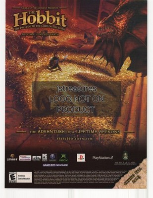 The Hobbit Video Game Vintage Magazine Print Ad from 2003, 8x11.75''