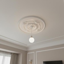 Deckenrosette PU-Material Franz&ouml;sische Deckenrosette Elegante Schnitzoptik