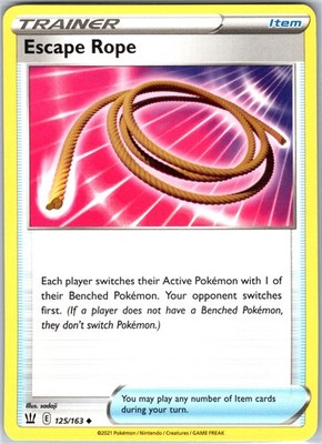 Escape Rope 125/163 Uncommon Regular Card SWSH05: Battle Styles Pokemon TCG LP