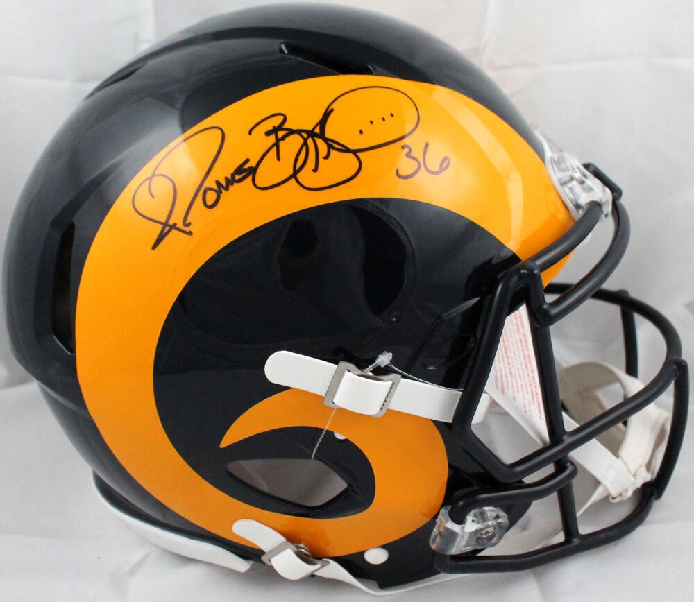 Jerome Bettis Autographed Signed Los Angeles Rams Rams F/S 81-99 Speed Authentic Helmet-Beckett W Holo 