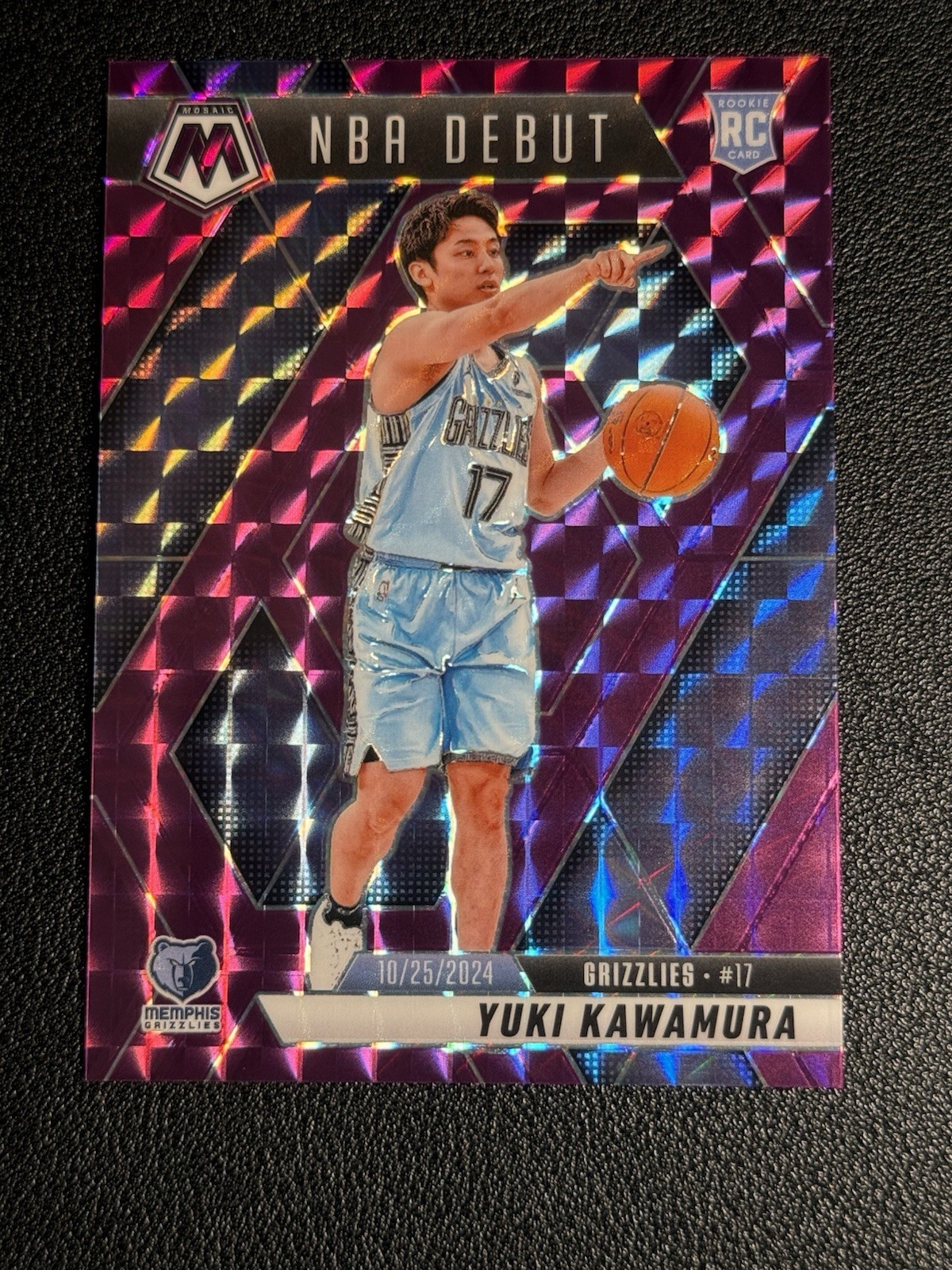 Purple /99 Yuki Kawamura 2024-25 FOTL Panini Mosaic Prizm #265 SSP SP RC Debut