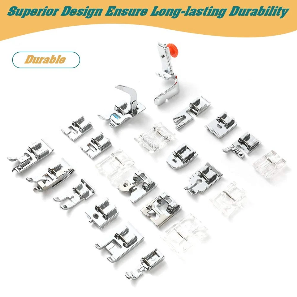 48Pcs Sewing Machine Presser Feet Foot Set for Brother, Babylock, Singer, Jan... - Image 4 of 4
