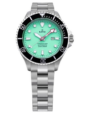 Ratio FreeDiver Green Dial Automatic Diver's 200M RTFL835 Women's Ladies Watch