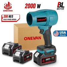 Turbo Blower Handheld Portable Air Leaf Blower Mini Cordless Fan With 2 Battery