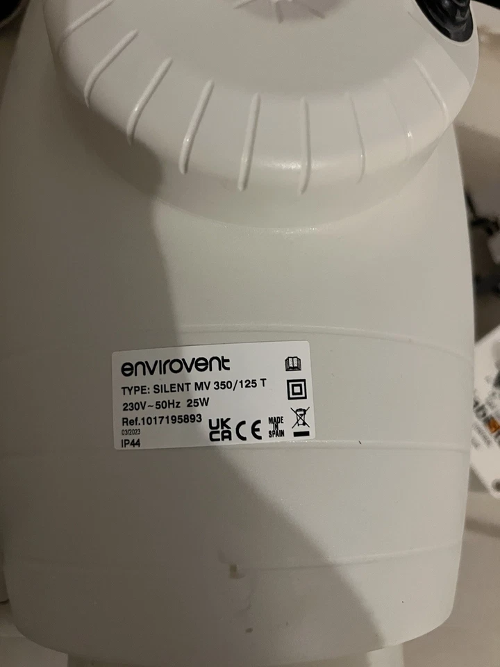 Envirovent Silent 350 MV Ultra Quiet in Line Fan 2 speed - SILMV350/125T - Image 4 of 4