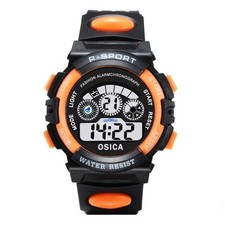 Kids LED Digital Sports Watch Waterproof Silicone Strap Wristwatch Boys Girls