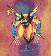 X-Men Wolverine tie-dye t-shirt, Marvel Mutant Gear 1994 VERY MUSTY ODOR 