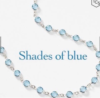 Touchstone Crystal By Swarovski Chanelle Necklace Aquamarine BNIB