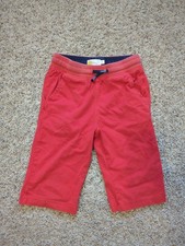 Boden Kids Shorts Boys Red Size 7 Pull On Elastic Drawstring Waist Pockets Long