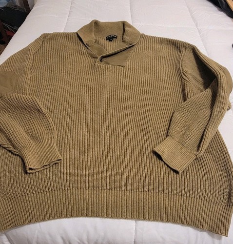 Orvis Herren Khaki Grün L Schalkragen Infanterie Pullover Sportlich Angeln Outdoor - Bild 3 von 11
