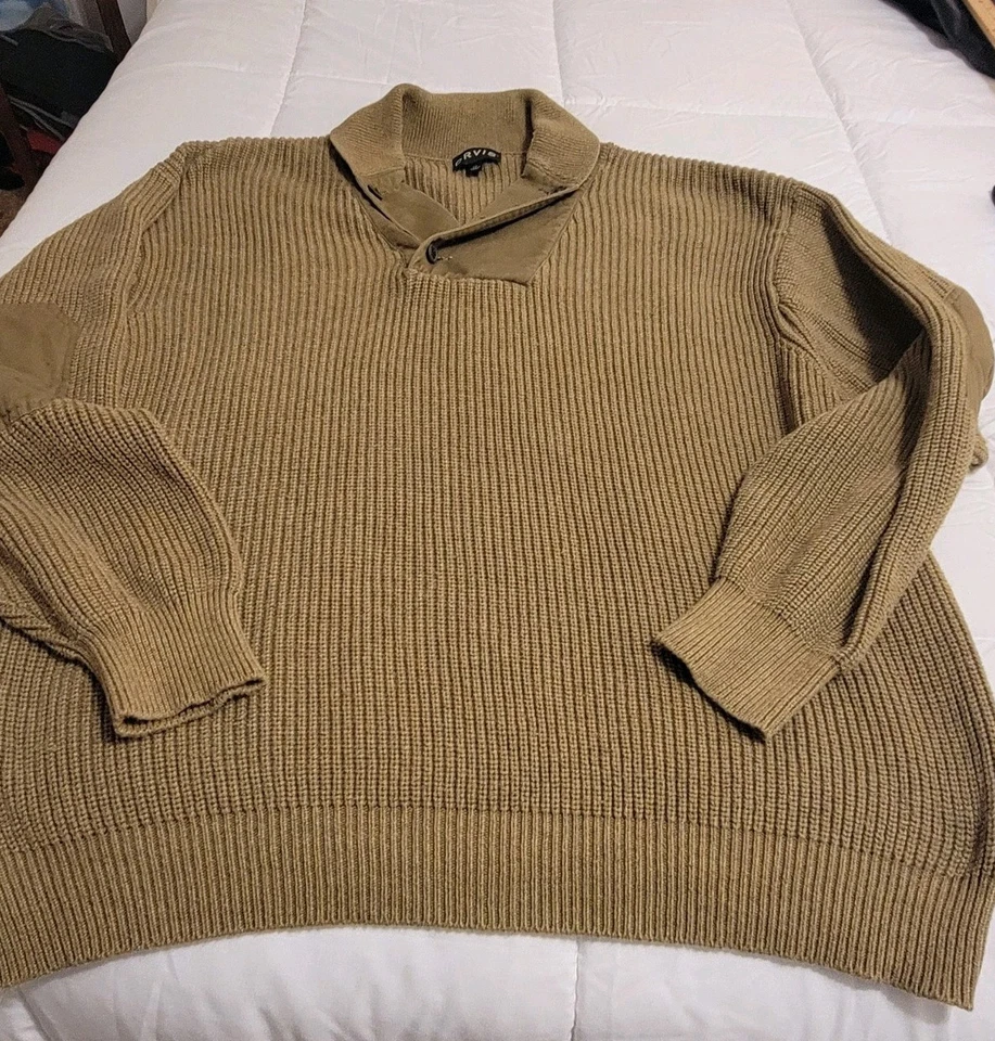 Suéter de Infantería Orvis Para Hombres Caqui Verde L Mantón Cuello Deportivo Pesca Exterior Foto 3 de 4