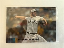 2020 Topps Stadium Club Black Foil Brandon Woodruff #74 Milwaukee Brewers