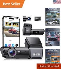 4K F8 Dash Cam with 360° Adjustable Rear Camera & G-Sensor for Maximum Safety