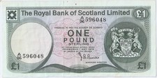 Scotland ROYAL BANK OF SCOTLAND 1 POUND 1975 High grade !!!