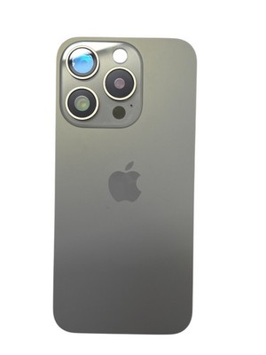 Für Apple iPhone 15 pro Max Backcover deckel Titan Natur vormontiert mit Magnet