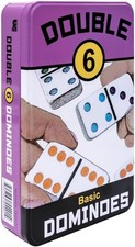 Front Porch Classics  Double 6 Travel Tin Domino Set From, for 1 to 4 Players A