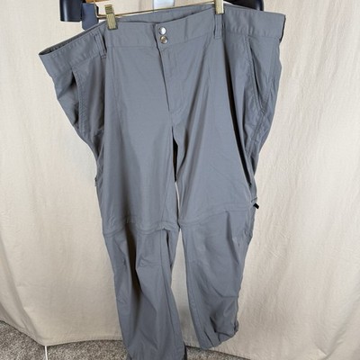 Columbia Womens Gray Convertible Pants Sz 22W Omni Shield SPF Stretch Travel