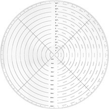 Center Finder Compass 10" Round Clear Acrylic Circle Marking Woodworking Tool
