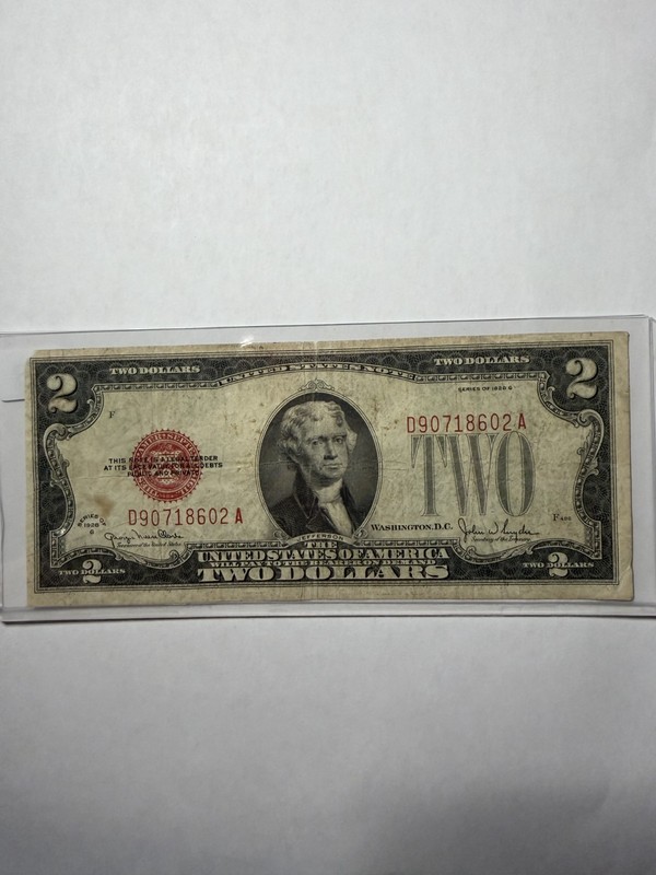 1928‑G $2 Red Seal United States Note
