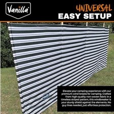 Vanilla Leisure Prestige Windbreak - New Split Pole - 5 Pole - Charcoal