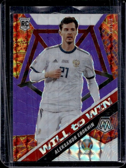 2021 Mosaic EURO Aleksandr Erokhin Will to Win Rookie Purple Fluorescent #/70