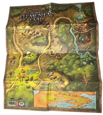 D&D Temple of Elemental Evil PC Game Promo Map Troika Atari Pre Order Bonus Rare