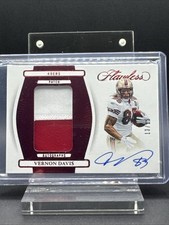 2024 FLAWLESS VERNON DAVIS AUTO 2 COLOR PATCH AUTOGRAPH # 13/15 49'ERS