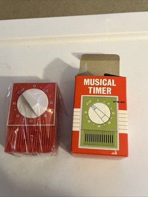 Vintage Retro Musical 60 Minute Wind-Up Timer New In Box