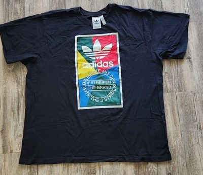Adidas Die Marke Mit Den 3 Streifen Three Stripes Black 2XL men's 