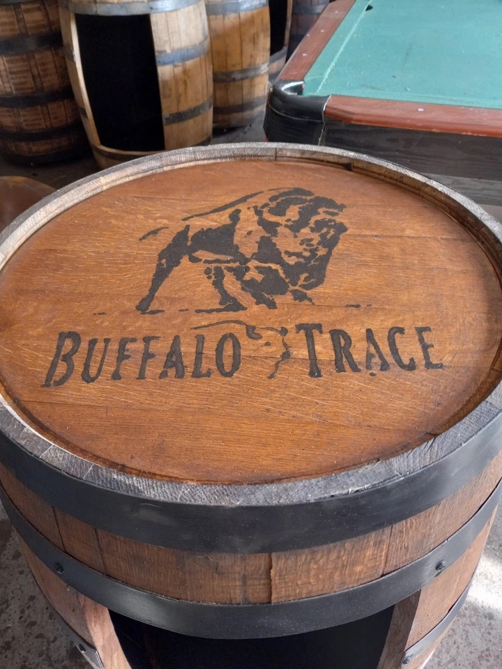 LOCAL PICKUP ONLY Whiskey Bourbon Barrel Cabinet Buffalo Trace - Image 3 of 4