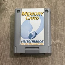Nintendo 64 N64 Memory Card by Performance Model P-302W Tested  Working  