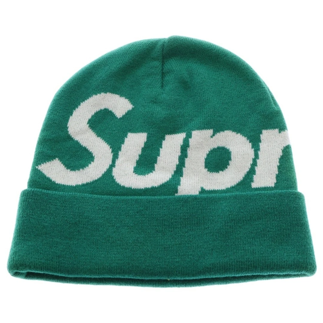 SUPREME grand logo bonnet tricot chapeau vert occasion aa7a6cd95f3f5db15f5b1609e564b9af