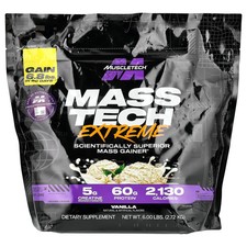 Mass-Tech™ Extreme 2000, Vanilla Milkshake, 6 lbs (2.72 kg) 9.35 per gallon