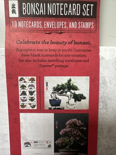 2012 Bonsai Plants - Stamps and Notecard Set of 10 with Note Cards Sealed USPS - Picture 2 of 2